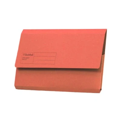 Bild av Exacompta Guildhall Document Wallets, 285 gsm, Foolscap Röd, 50 pack