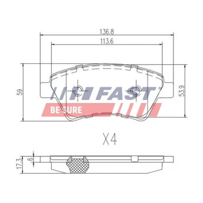 Bild av Bromsbeläggsats, Framaxel, renault, 41 06 012 41R, 087 13R, 77 01 206 044, 207 184, 672, 208 122, 209