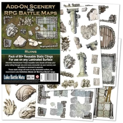 Bild av Loke Battlemats Add On Scenery for RPG Maps Ruins Accessory Ages 14+ English