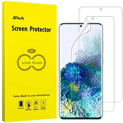 Bild av JETech Skärmskydd Kompatibel med Samsung Galaxy S20 Plus 6,7 Tums, HD Klarhet Flexibel TPU Film, Fall Vänlig, Fingeravtryckssensor, 2 Pack