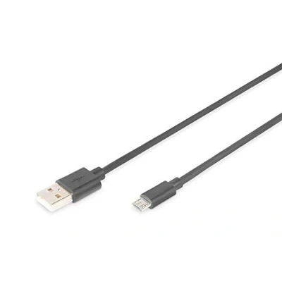Bild av DIGITUS USB 2.0 anslutningskabel 1,8 m A (m) till Micro B 480 Mbit/s svart