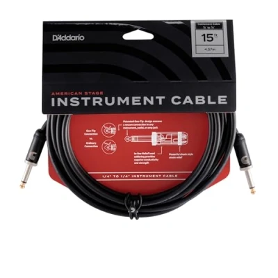 Bild av Planet Waves PW AMSG 15 American Stage instrumentkabel 4,5 m (15 fot) svart