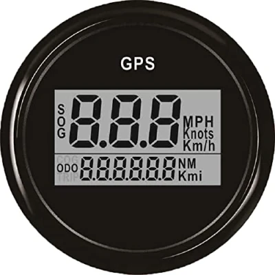 Bild av ELING Garanterad Digital GPS Hastighetsmätare Mätare vägmätare för bilbåt med bakgrundsbelysning 52 mm (2 tum) 12V/24V