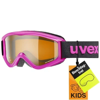 Bild av uvex speedy pro skidglasögon för barn kontrasthöjande imfritt synfält med förstoring pink/lasergold one size