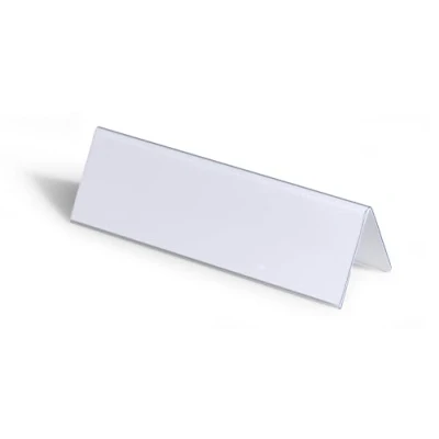 Bild av Durable 805219 dubbelsidig transparent bordsskylt för namn 61/122 x 210 mm, 25 st