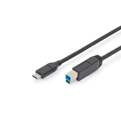 Bild av DIGITUS USB 3.2 Gen1 anslutningskabel 1,8 m C (Pl) till B 5 Gbit/s Typ kabel Svart