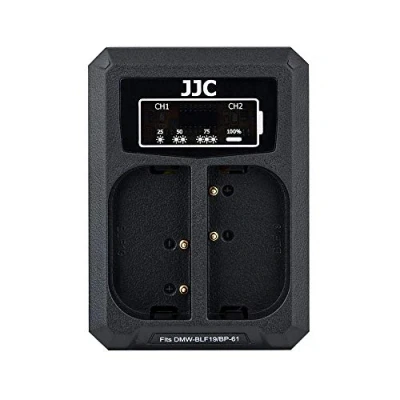 Bild av JJC USB Dubbel Batteriladdare för Panasonic DC S5, S5 II, IIX, GH6 GH5s GH5 GH4 GH3, Sigma sd Quattro, Quattro H Kameror Ersätter DMW BLF19 BP 61
