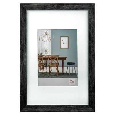 Bild av walther design tavelram mörkgrå 60 x 80 cm med passepartout, Fiorito träram EF080D