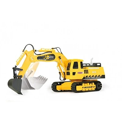 Bild av JAMARA 404920 grävmaskin J Matic 1:27 2,4 GHz realistiskt motorljud, tupe, backvarningsljud, 660 tornrotation, programmerbara funktioner med upprepning, autoavstängningsfunktion,