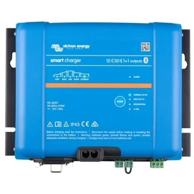 Bild av Victron Energy Smart IP43 12 Volt 30 amp 230V (1+1) Utgångsbatteriladdare, Bluetooth