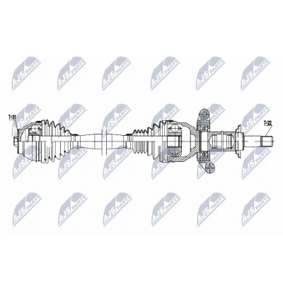 Bild av NTY NPW BM 183 Arbre de transmission Essieu avant gauche 902
