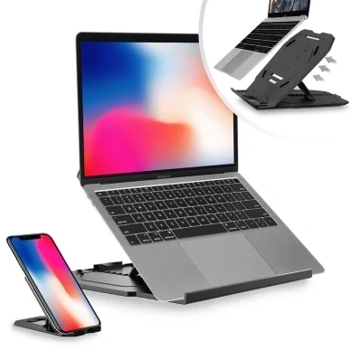 Bild av Desire2 2in1 Portable Laptop Stand Black 360 Rotatable