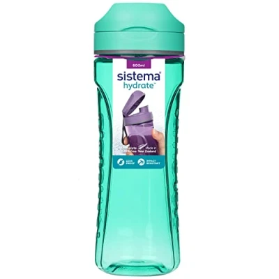 Bild av Sistema Hydrate Tritan Swift vattenflaska 600 ml läckagesäker BPA fri återvinningsbar med TerraCycle® blandade färger