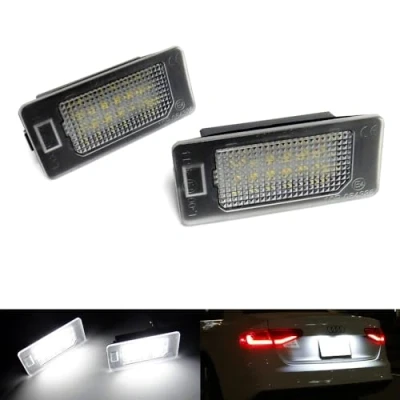 Bild av RZG 2 x LED registreringsskylt ljus vit Canbus för A1 A3 S3 A4 S4 A5 S5 A6 A7 Q3 Q5 Q7 TT RS Cayenne