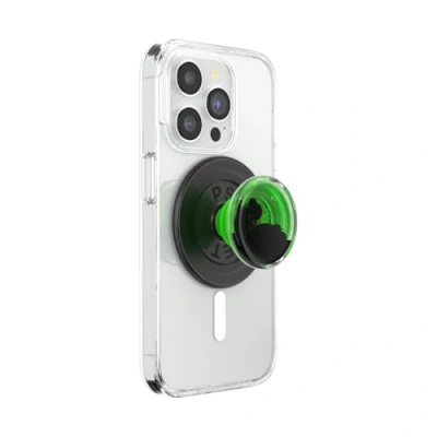 Bild av PopSockets: PopGrip Round för MagSafe adapterring ingår expanderande telefonstativ och grepp med en utbytbar topp smartphones fodral Tidepool lavalampa absint