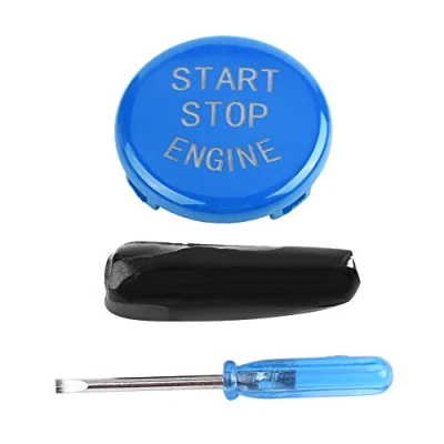 Bild av Keenso Auto Start Stop Button, Motor Tändningslåskåpa För E90 E91 E92 E93E60 2004 2009 X1 E84 X3 E83 X5 E70X6 E71X6 E72 (Blå)