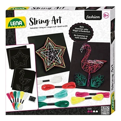 Bild av LENA String Art Flamingo &amp; stjärna, flerfärgad
