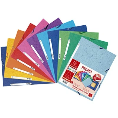 Bild av Exacompta Glossy Elasticated Mappar, Flerfärgad, En Storlek