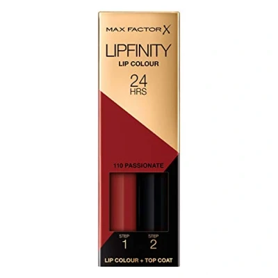Bild av Max Factor Lipfinity 2 stegs Long Lasting Lipstick 110 Passionate, 2.3 ml + 1.9 g