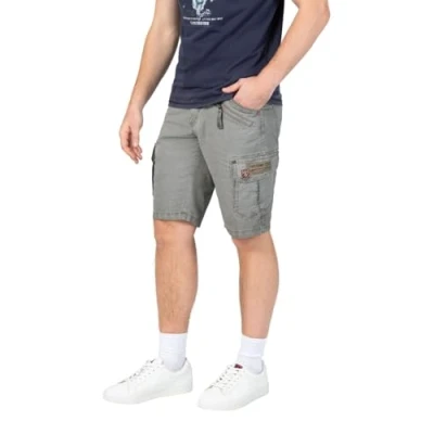 Bild av Timezone Herr cargo bermudashorts regular RYKERTZ kort medium midja normal passform, 1202 8685 tvättad pärlgrå, 31W
