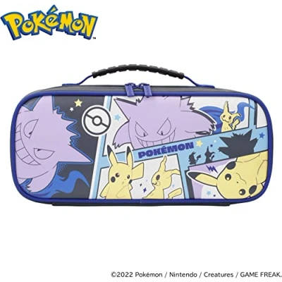 Bild av HORI Nintendo Switch Cargo Compact Case (Pikachu, Gengar och Mimikyu) Resväska kompatibelt med Split Pad Pokémon officiell licens