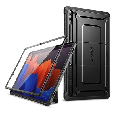 Bild av SUPCASE Fodral för Samsung Galaxy Tab S10 Ultra (2024) / S9 (2023) S8 (2022), med Inbyggt Skärmskydd, Stöd och Pennhållare, Robust Skydds Skal (Svart)