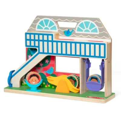 Bild av Melissa &amp; Doug GO Tots Skola i trä (3 figurskivor) Träleksaker för småbarn Leksaker utveckling av bebisar 12 Månader+ Present till pojke och flickor