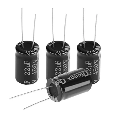 Bild av 20 st 450V 22uf 105 ledningar axiell elektrolytisk polär kondensator elektronisk komponent