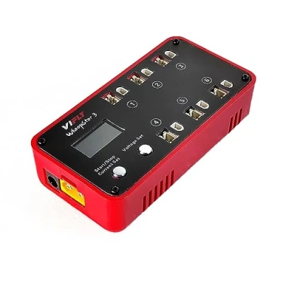 Bild av VIFLY WhoopStor V3 1S LiPo batteriladdare och urladdare med LCD skärm liten whoop laddare PH2.0 BT2.0 kontakter