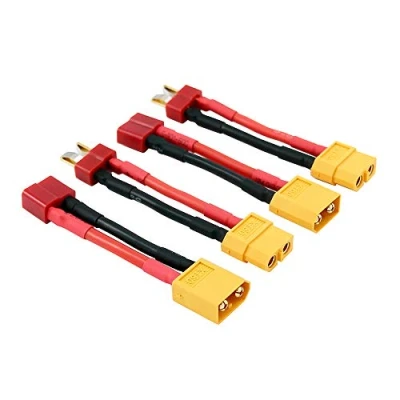 Bild av OliRC 4 st XT60 XT 60 till T plugg Deans stil manlig hona anslutningsadapter med 14 awg 5 cm kabel (C18 4)