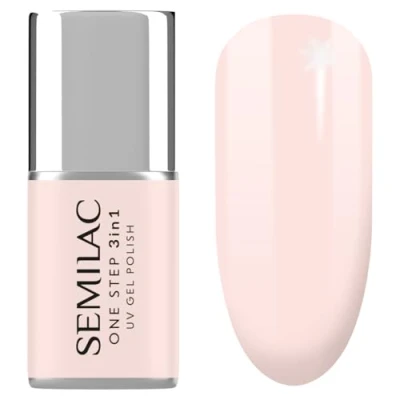 Bild av S254 Semilac One Step Hybrid nagellack 3 i 1 rosa beige 5 ml innovativ UV LED färglack