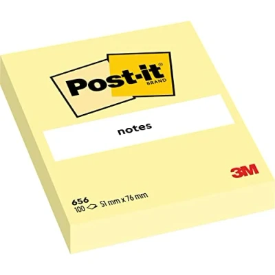 Bild av Post it FT500072853 anteckningar kanariegul pastellgul 12 dynor per förpackning 100 ark 51 mm x 76