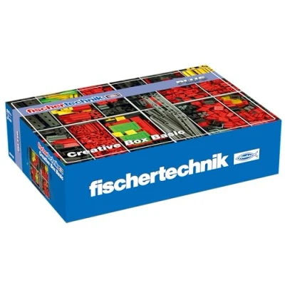 Bild av Fischertechnik 554195 Creative Basic ett brett utbud av utvalda innehåll: 630 komponenter, en basplatta, låda 1000 och det flexibla förvaringssystemet