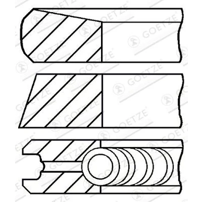 Bild av GOETZE ENGINE 08 422407 00 Jeu De Segments Pistons 96,5 0,5 TOYOTA: Land Cruiser Prado 120, 90, HILUX 3 Pick up