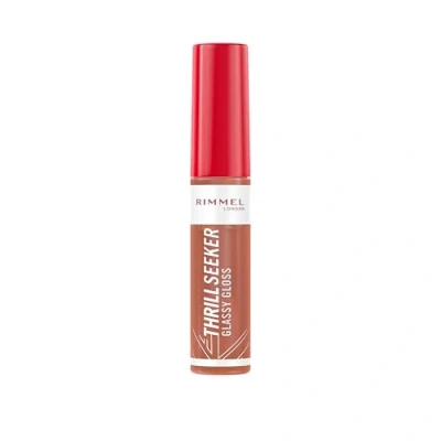 Bild av Rimmel Thrill Seeker Glassy Gloss, Sweet Frosting, Fuktgivande, Friska utseende Läppar, sned applikator, homogen applicering, Vegansk formel, 10 ml