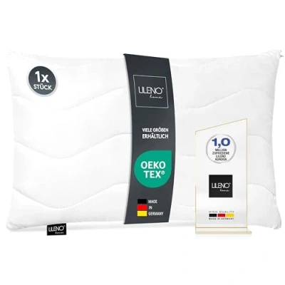Bild av LILENO HOME Kudde 50 x 30 cm, uppsättning om 1 quiltad innerkudde för allergiker mikrofiberkudde som dekorations och Soffkudde, tvättbar i 40 C