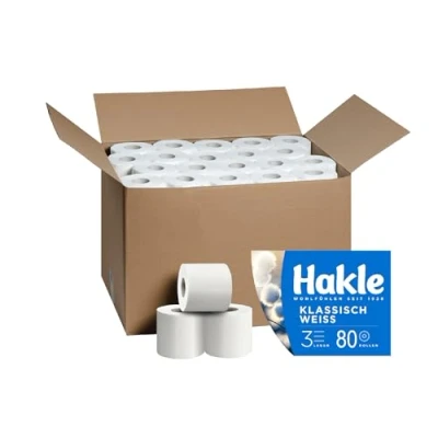 Bild av Hakle Toalettpapper klassiskt vitt 80 rullar
