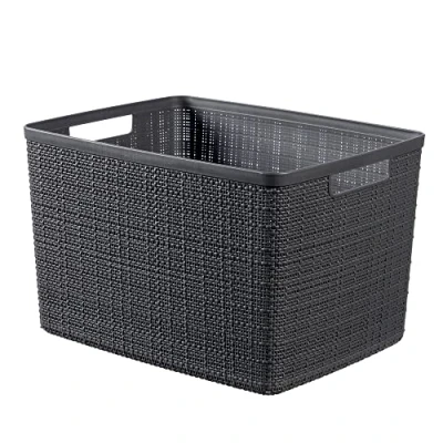 Bild av CURVER Juliet Korg Jute 100% plast PSICK Rektangulär 20 l, Mörkgrå, XL