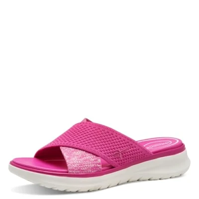 Bild av TAMARIS Comfort dampantolett Wide Fit tvättbara sandaler, Fuxia, 41 EU, EU