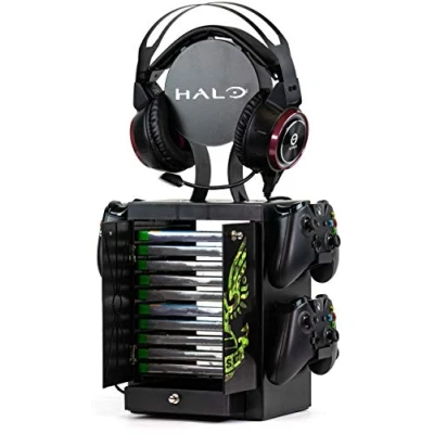 Bild av Numskull Officiellt Halo Game Lagringstorn, Kontrollhållare, Headsetstativ för PS4, Xbox One, Nintendo Switch Officiell 343 Industries Merchandise