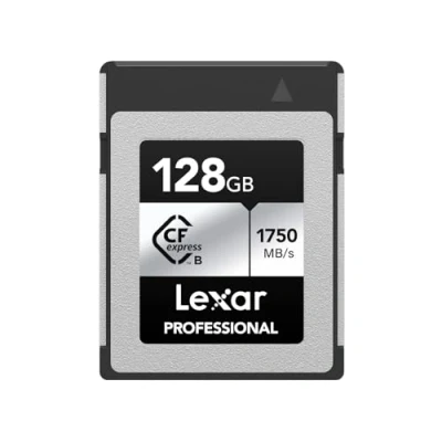 Bild av Lexar Professional SILVER Series CFexpress Typ B kort 128GB, CFe Upp till 1750MB/s Läs, CF Adopt PCIe Gen3x2, Minneskort Kompatibelt med DSLR, bakåt XQD kamera (LCXEXSL128G RNENG)