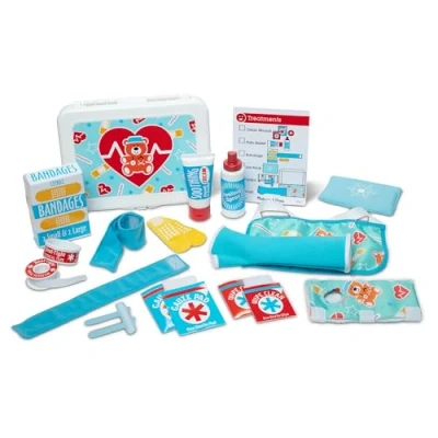 Bild av Melissa &amp; Doug Get Well First Aid Kit Play Set Låtsaslek Första hjälpen box lekset 3+ Present till pojke eller flicka