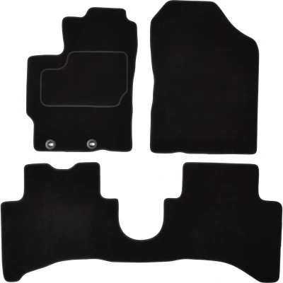 Bild av MAMMOOTH A041 TOY390 PRM 01 Ensemble de tapis sol Textile avant et arrière 3 noir Sur mesure TOYOTA: Yaris III 3/5 portes