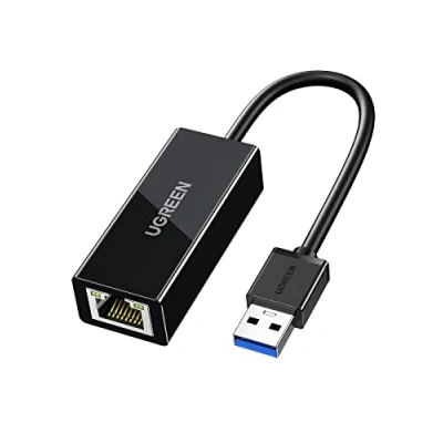 Bild av UGREEN USB 3.0 RJ45 Ethernet Adapter 1000 Mbps Kompatibel med Mac OS Windows 10 Linux Laptop Desktop Switch Xiaomi MiBox etc (Svart)