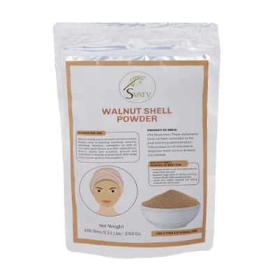 Bild av SVATV Walnut Shell Powder (Juglans regia L.) for facial Scrub Formulation, Lightening Skin Care, Dark Spots, Deep Cleansing natural exfoliator &amp; Hair 100g