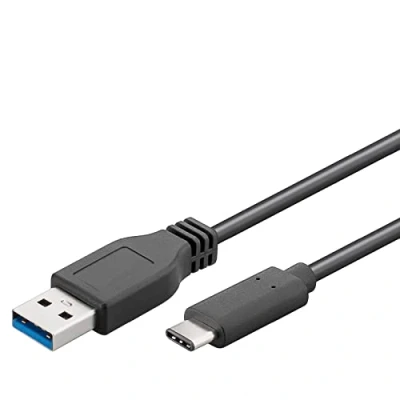 Bild av Goobay 67890 SuperSpeed 3.1 USB C &gt; 3.0 (typ A) laddkabel, datakabel, stöder laddning &amp; Sync, 3 vägs skärmad, 1 m, svart