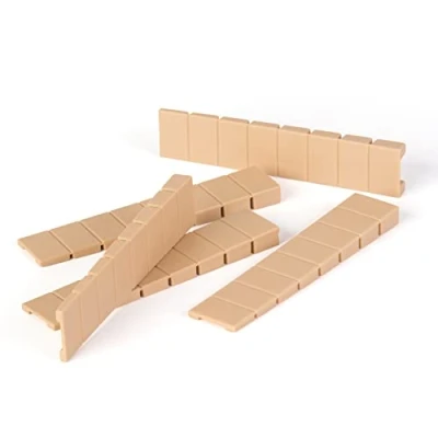 Bild av LouMaxx Möbelkilar, set om 20 underläggkilar 8 x 100 mm i beige kilar plast med integrerade förutbestämda brytpunkter