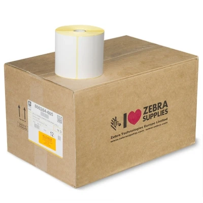 Bild av Zebra Z Select 2000D Papper akryllim bestruket perforerad ljust vit 101.6 x 152.4 mm 5700 etikett (er) (12 rulle/rullar 475) etiketter för TLP 2844 GX420, R2844 GK Series GK420 G GC420 LP