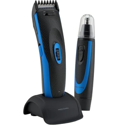 Bild av Set 1 Tondeuse Rasoir à Cheveux, Barbe, Corps + pour Nez et Oreilles Proficare HSM/R 3052 Negro/Azul 330520