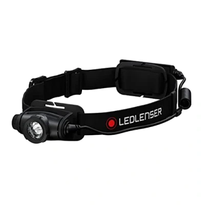 Bild av Ledlenser H5R Core pannlampa LED, 500 lumen, laddningsbar med litiumbatteri, vattentät IP67, fokuserbar, steglöst dimbar, Constant Light, ljusräckvidd 200 m, USB magnetladdningskabel, huvudlampa